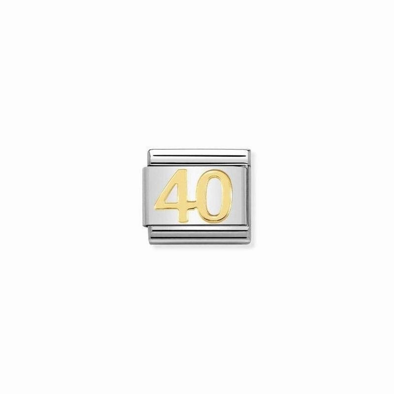 Nomination Composable Link Number 40, 18K Gold