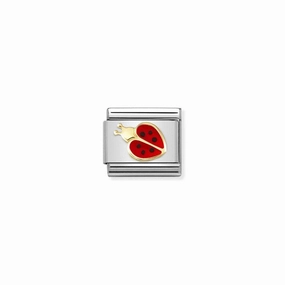 Nomination Composable Link Red Ladybird, 18K Gold & Enamel