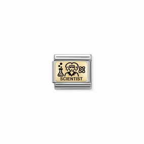 Nomination Composable Link Scientist, 18K Gold