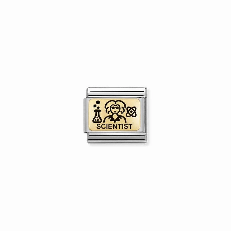Nomination Composable Link Scientist, 18K Gold