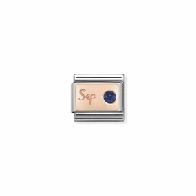 Nomination Composable Link September, Sapphire Stone, Silver