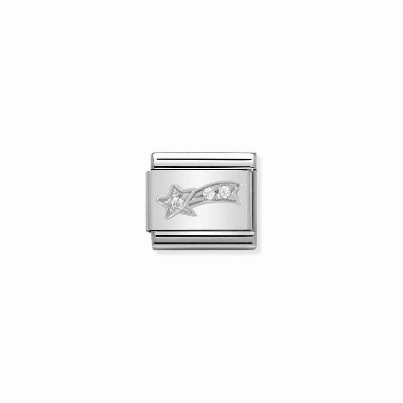 Nomination Composable Link Shooting Star, Cubic Zirconia, Silver