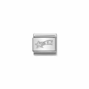 Nomination Composable Link Shooting Star, Cubic Zirconia, Silver