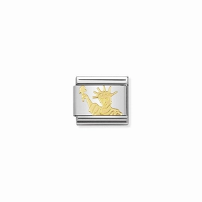 Nomination Composable Link Statue Of Liberty, 18K Gold