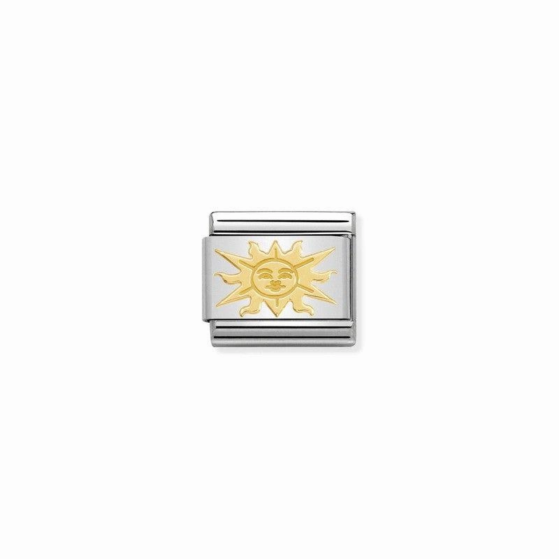 Nomination Composable Link Sun, 18K Gold