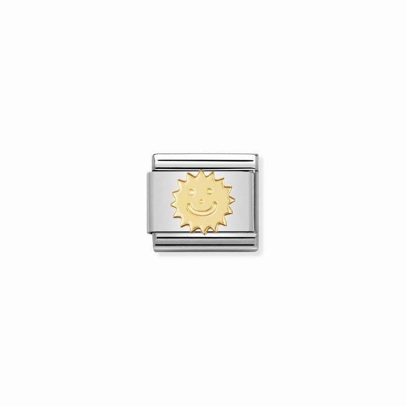 Nomination Composable Link Sun, 18K Gold