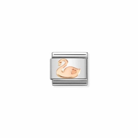 Nomination Composable Link Swan, 9K Rose Gold