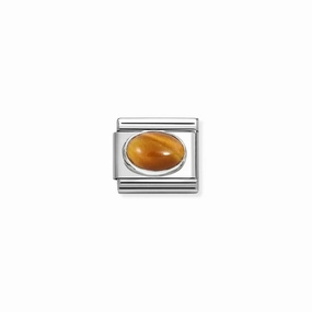 Nomination Composable Link Tiger's Eye Stone, Silver