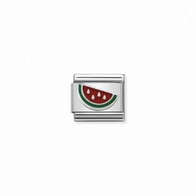 Nomination Composable Link, Watermelon, Silver & Enamel