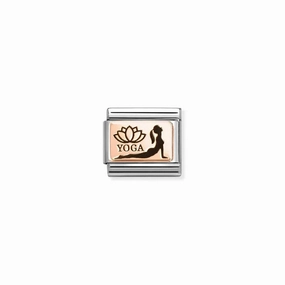 Nomination Composable Link Yoga Cobra Pose, 9K Rose Gold