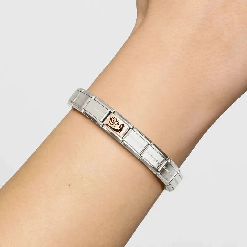 Nomination Composable Link Yoga Cobra Pose, 9K Rose Gold