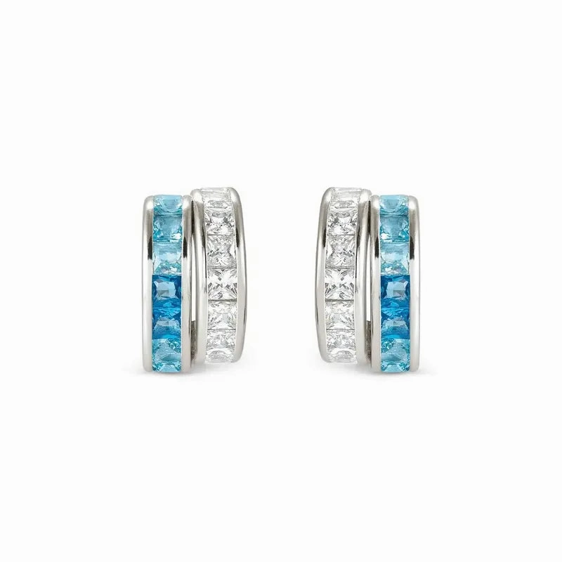 Nomination Daytonight Hoop Earrings with Cubic Zirconia, Sterling Silver