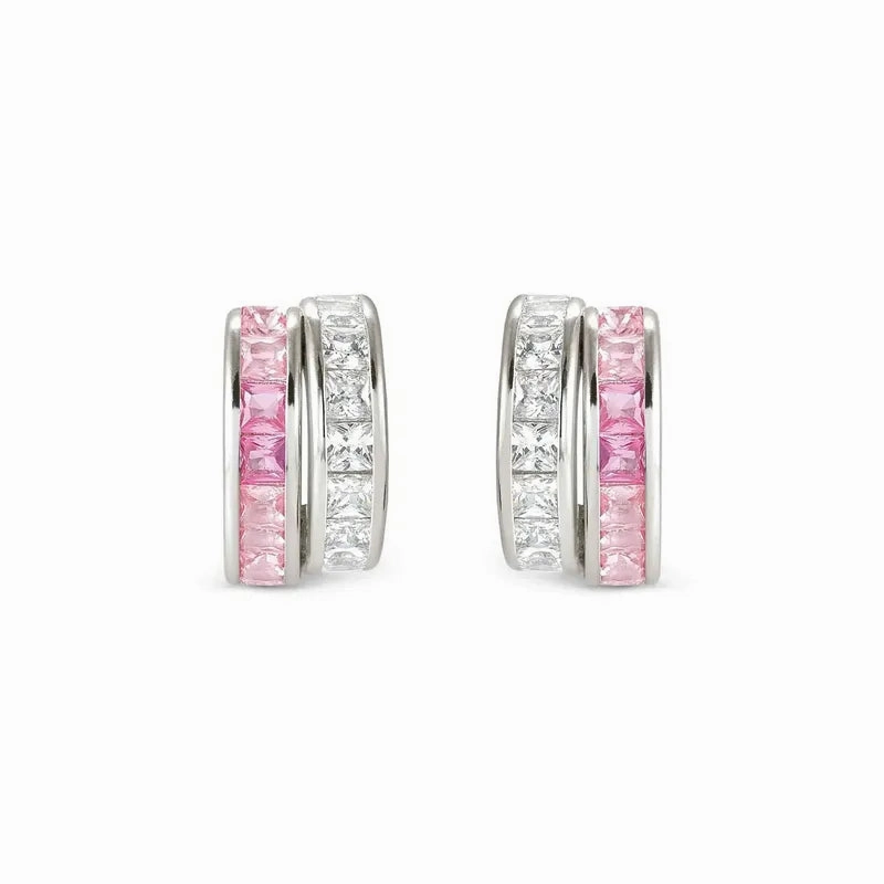Nomination Daytonight Hoop Earrings with Cubic Zirconia, Sterling Silver