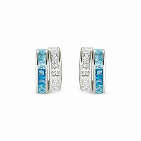 Nomination Daytonight Hoop Earrings with Cubic Zirconia, Sterling Silver