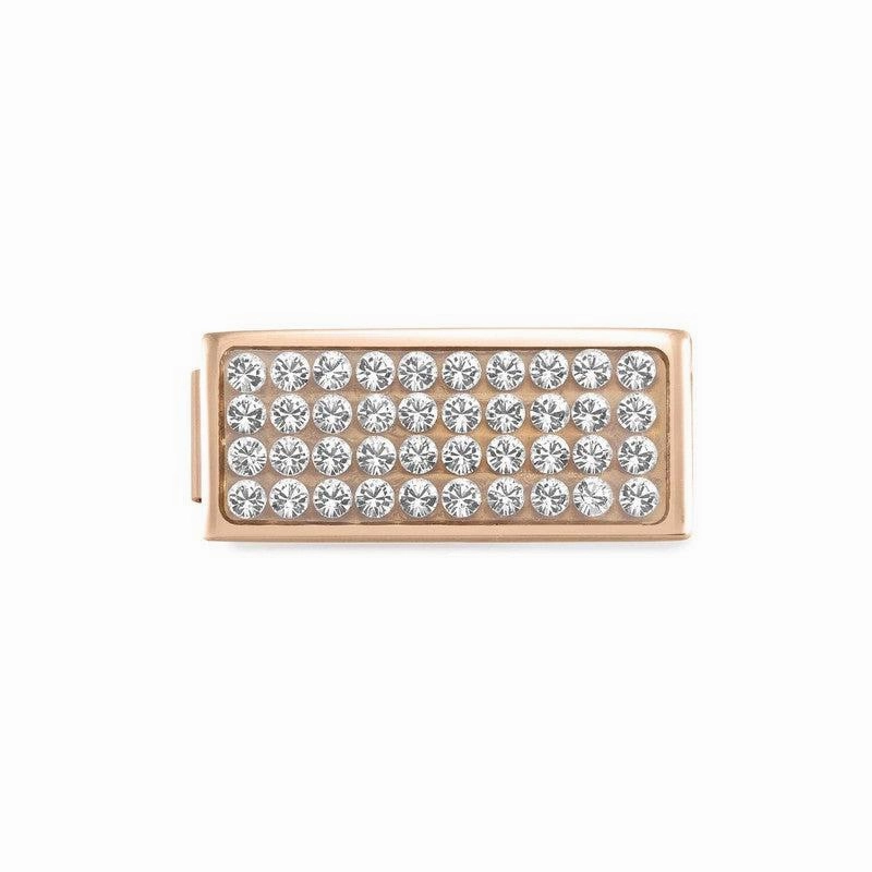 Nomination Double Composable Glam Link, Pave White, Rose