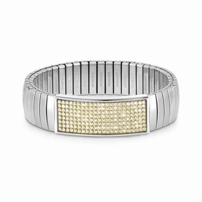 Nomination Extension Stretch Bracelet, Champagne Crystal, Stainless Steel