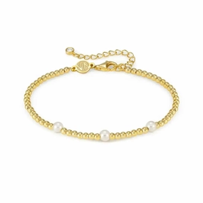 Nomination Fashion Era Bracelet with 3 Pearls, PVD Yellow Gold