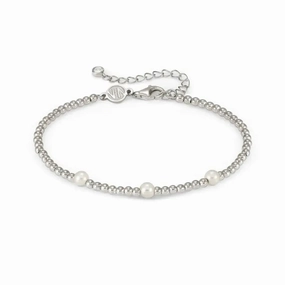 Nomination Fashion Era Bracelet with 3 Pearls, Sterling Silver