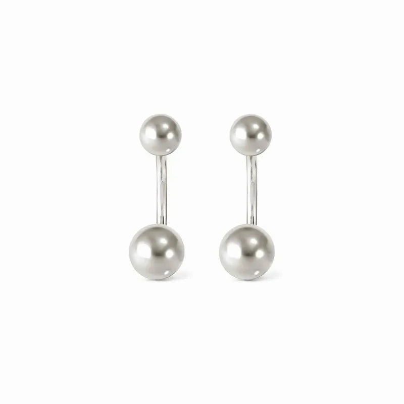 Nomination Fashion Era Earrings with 2 Spheres, Sterling Silver