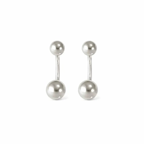 Nomination Fashion Era Earrings with 2 Spheres, Sterling Silver