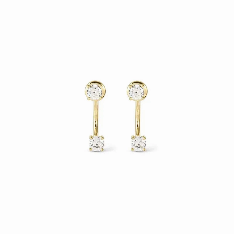 Nomination Fashion Era Large Earrings with Cubic Zirconia, PVD Yellow Gold