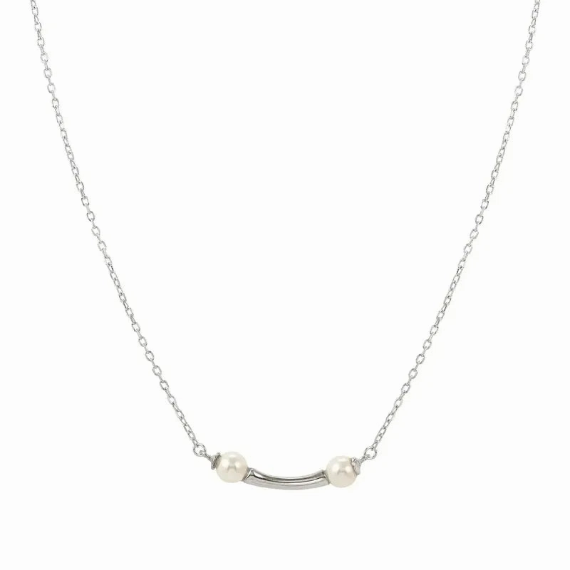 Nomination Fashion Era Necklace with 2 Pearls, Sterling Silver