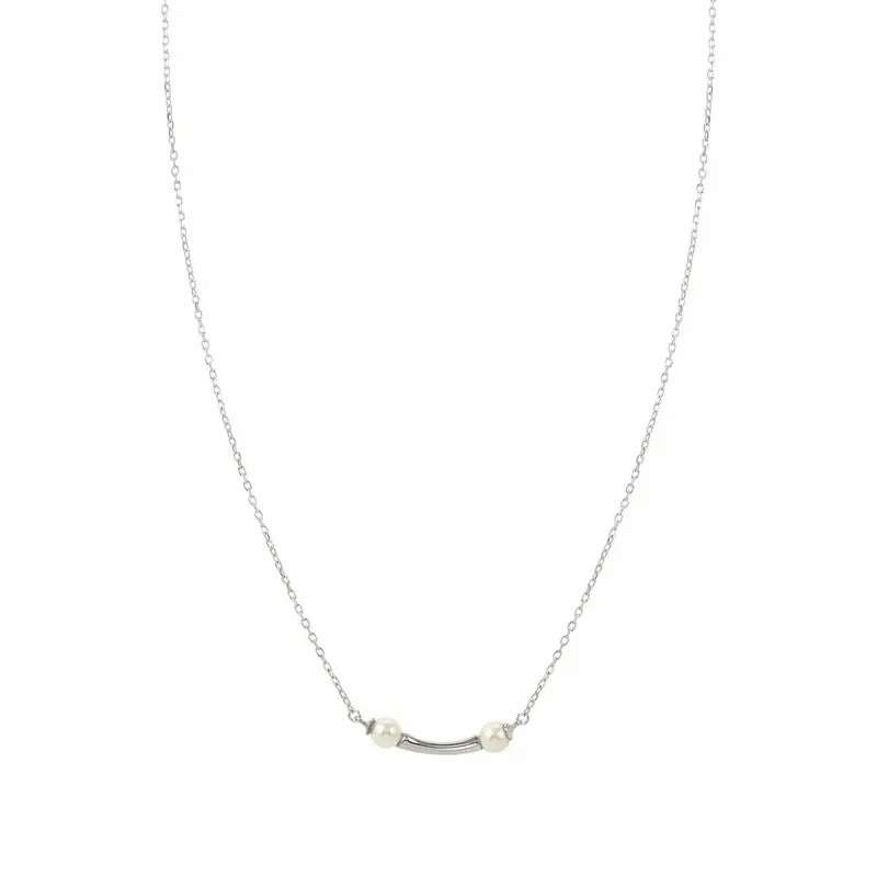 Nomination Fashion Era Necklace with 2 Pearls, Sterling Silver