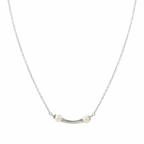Nomination Fashion Era Necklace with 2 Pearls, Sterling Silver