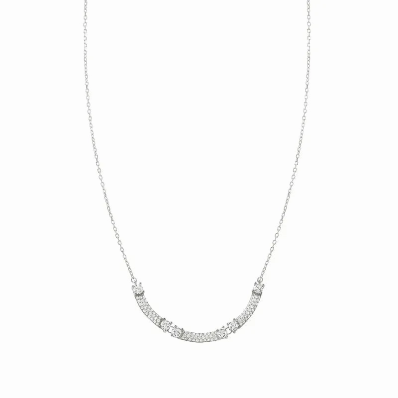 Nomination Fashion Era Necklace with 3 Bar & Cubic Zirconia, Sterling Silver