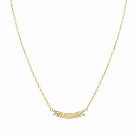 Nomination Fashion Era Necklace with Bar & Cubic Zirconia, PVD Yellow Gold