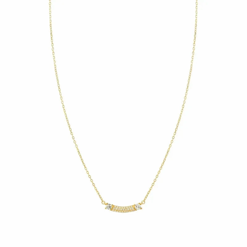 Nomination Fashion Era Necklace with Bar & Cubic Zirconia, PVD Yellow Gold