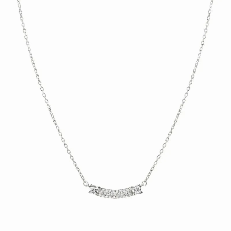Nomination Fashion Era Necklace with Bar & Cubic Zirconia, Sterling Silver