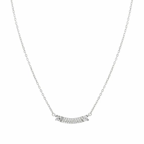 Nomination Fashion Era Necklace with Bar & Cubic Zirconia, Sterling Silver