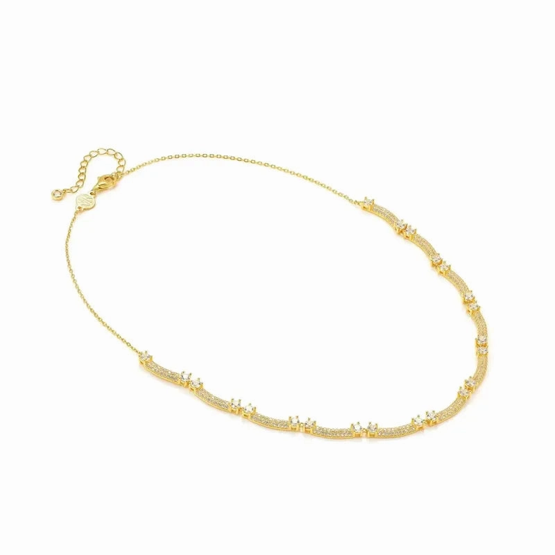 Nomination Fashion Era Necklace with Cubic Zirconia Pav, PVD Yellow Gold
