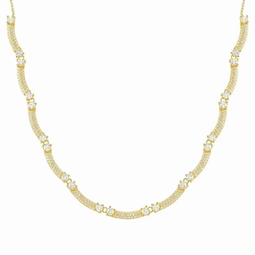 Nomination Fashion Era Necklace with Cubic Zirconia Pav, PVD Yellow Gold
