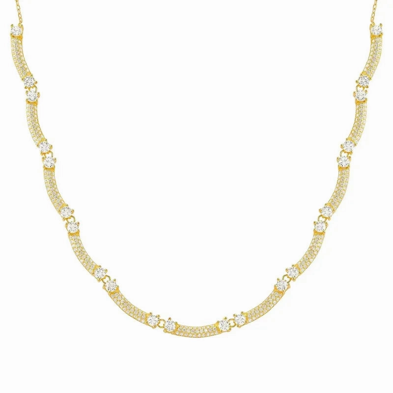 Nomination Fashion Era Necklace with Cubic Zirconia Pav, PVD Yellow Gold