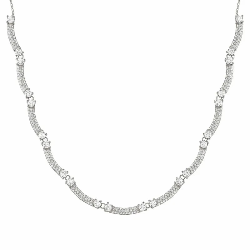 Nomination Fashion Era Necklace with Cubic Zirconia Pav, Sterling Silver