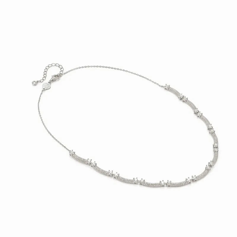 Nomination Fashion Era Necklace with Cubic Zirconia Pav, Sterling Silver