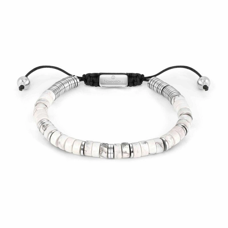 Nomination Instinct Style Bracelet, White Turquoise Stone, Stainless Steel
