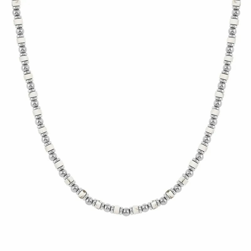 Nomination Instinct Style Sea Ed Necklace with Coloured Stones, Stainless Steel
