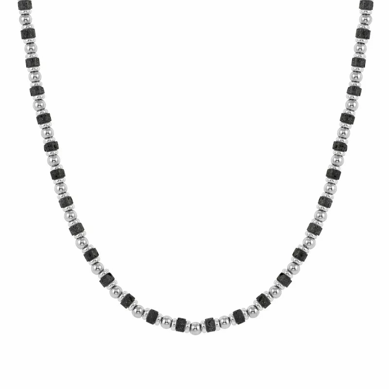 Nomination Instinct Style Sea Ed Necklace with Natural Stones, Stainless Steel
