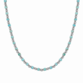 Nomination Instinct Style Sea Ed Necklace with Natural Stones, Stainless Steel