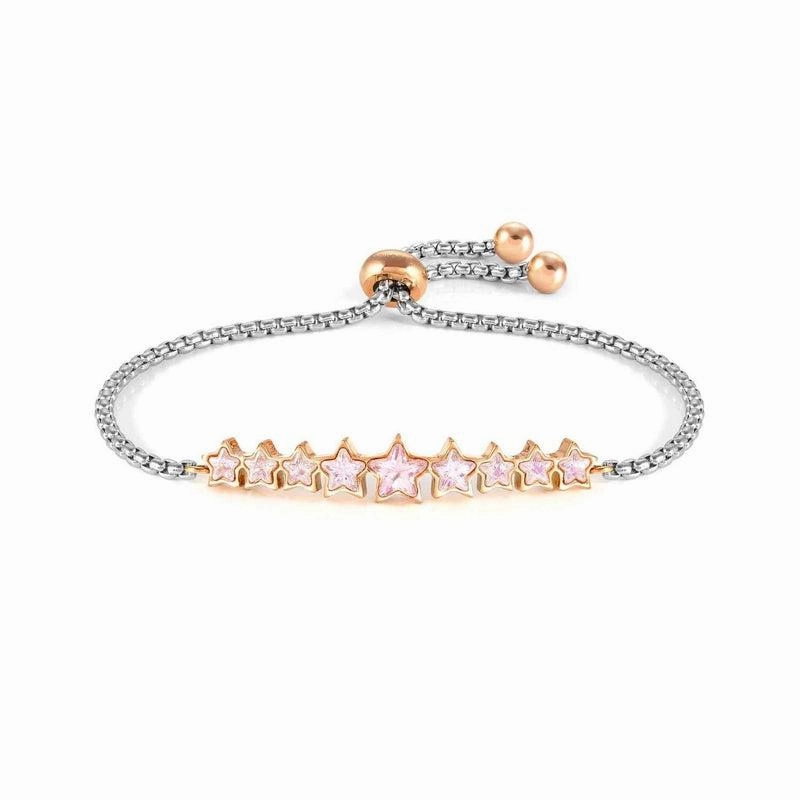 Nomination Milleluci Bracelet, Star, Pink Crystals, Rose PVD, Stainless Steel