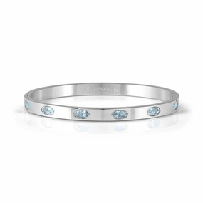 Nomination Pretty Bangle, Rigid Coloured Stones, Silver, Stainless Steel