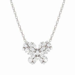 Nomination Ray Of Light Necklace, Butterfly, Cubic Zirconia, Silver