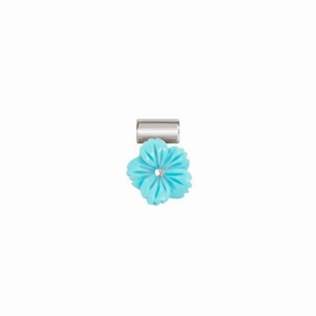 Nomination SeiMia Charm, Turquoise Paste Flower, Silver