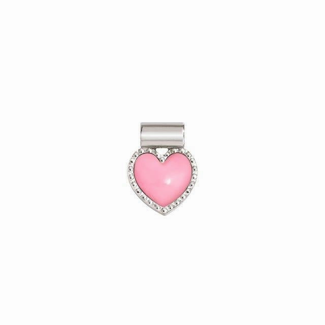Nomination SeiMia Pendant, Fuschia Heart, Silver & Enamel