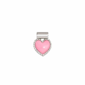 Nomination SeiMia Pendant, Fuschia Heart, Silver & Enamel