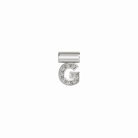 Nomination SeiMia Pendant, Letter G, Cubic Zirconia, Silver