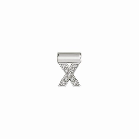 Nomination SeiMia Pendant, Letter X, Cubic Zirconia, Silver